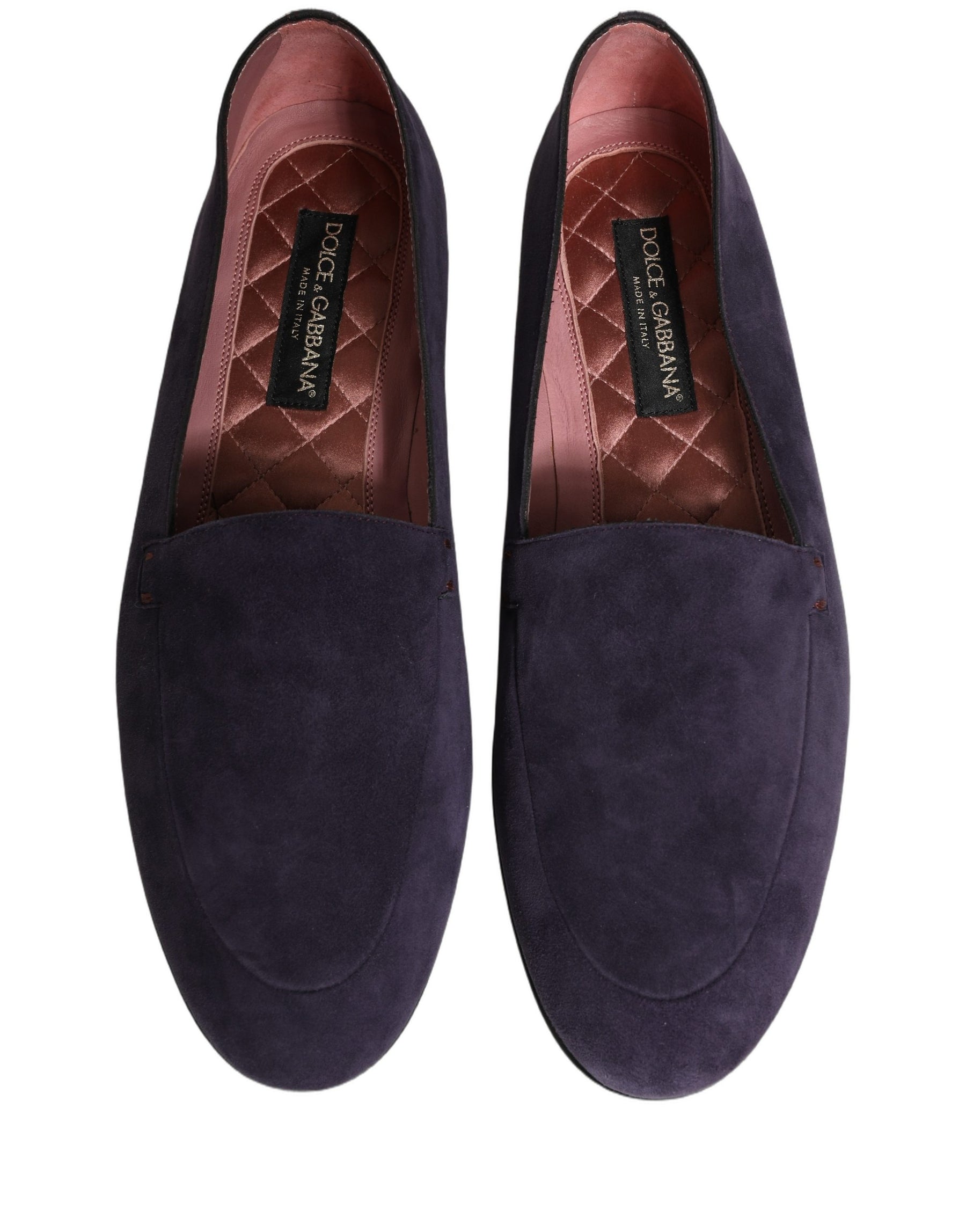 Dolce & Gabbana Violet Velvet Slip On Men Flats Loafers Shoes | Regal Royce