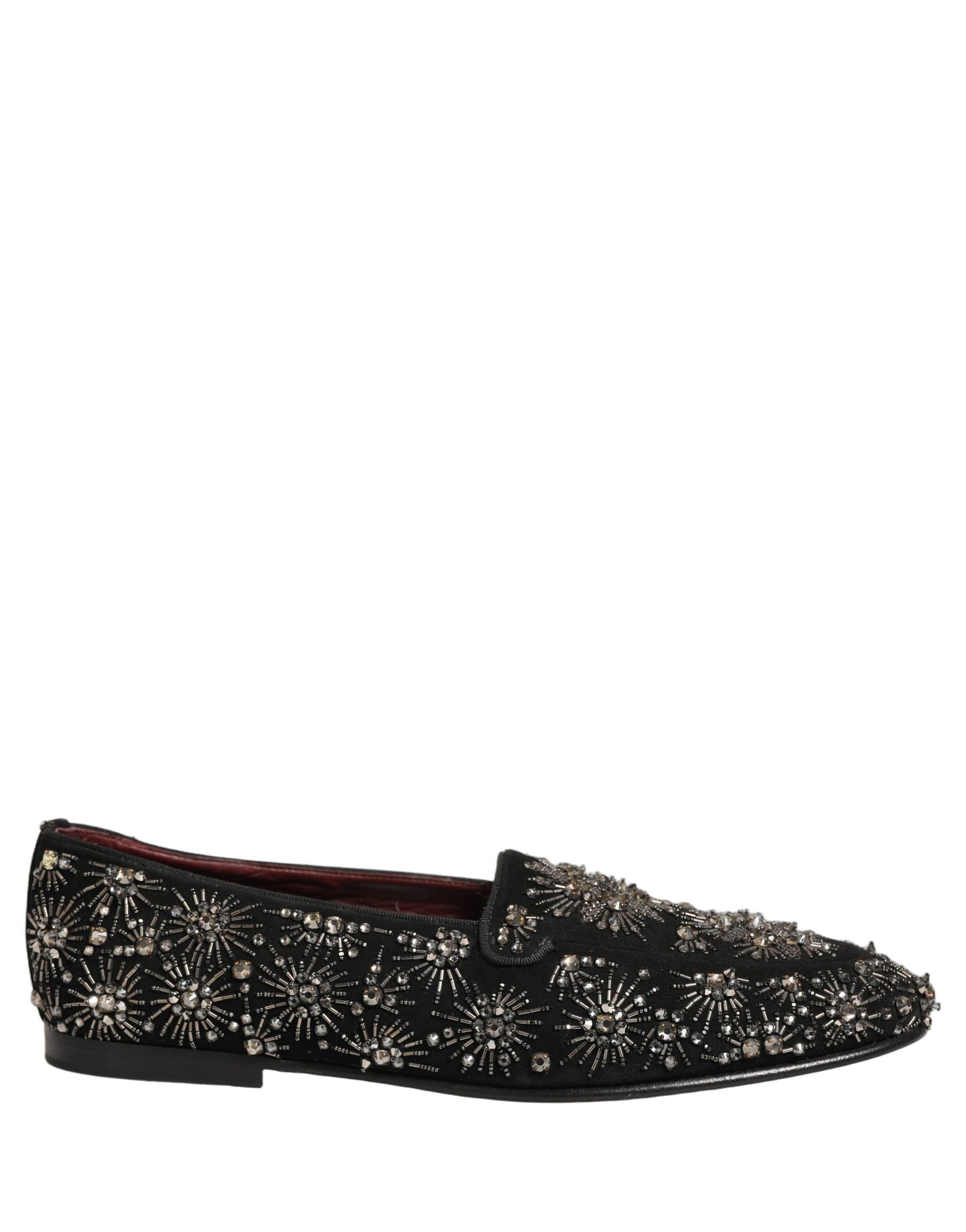 Dolce & Gabbana Black Crystal Embellished Dress Loafers Shoes | Regal Royce