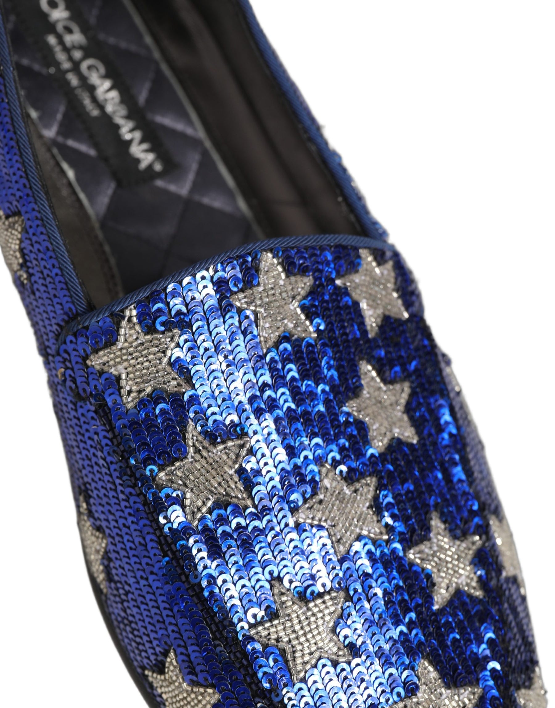 Dolce & Gabbana Multicolor Flag Sequin Dress Loafers Shoes | Regal Royce