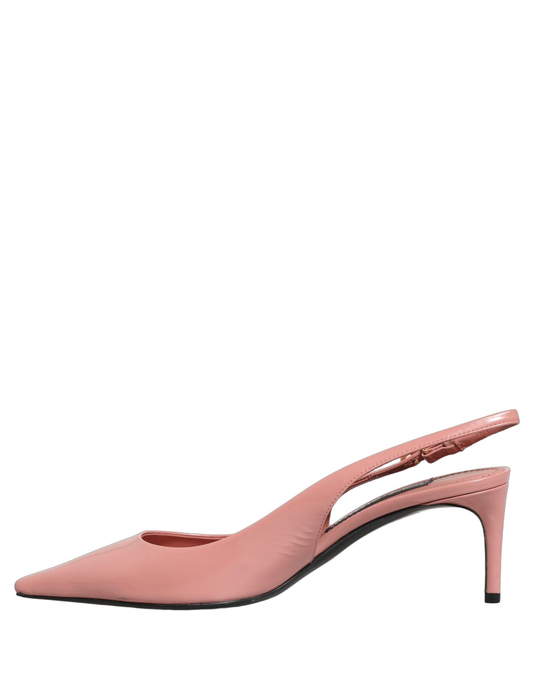 Dolce & Gabbana Pink Leather Mid Heels Slingbacks Shoes | Regal Royce
