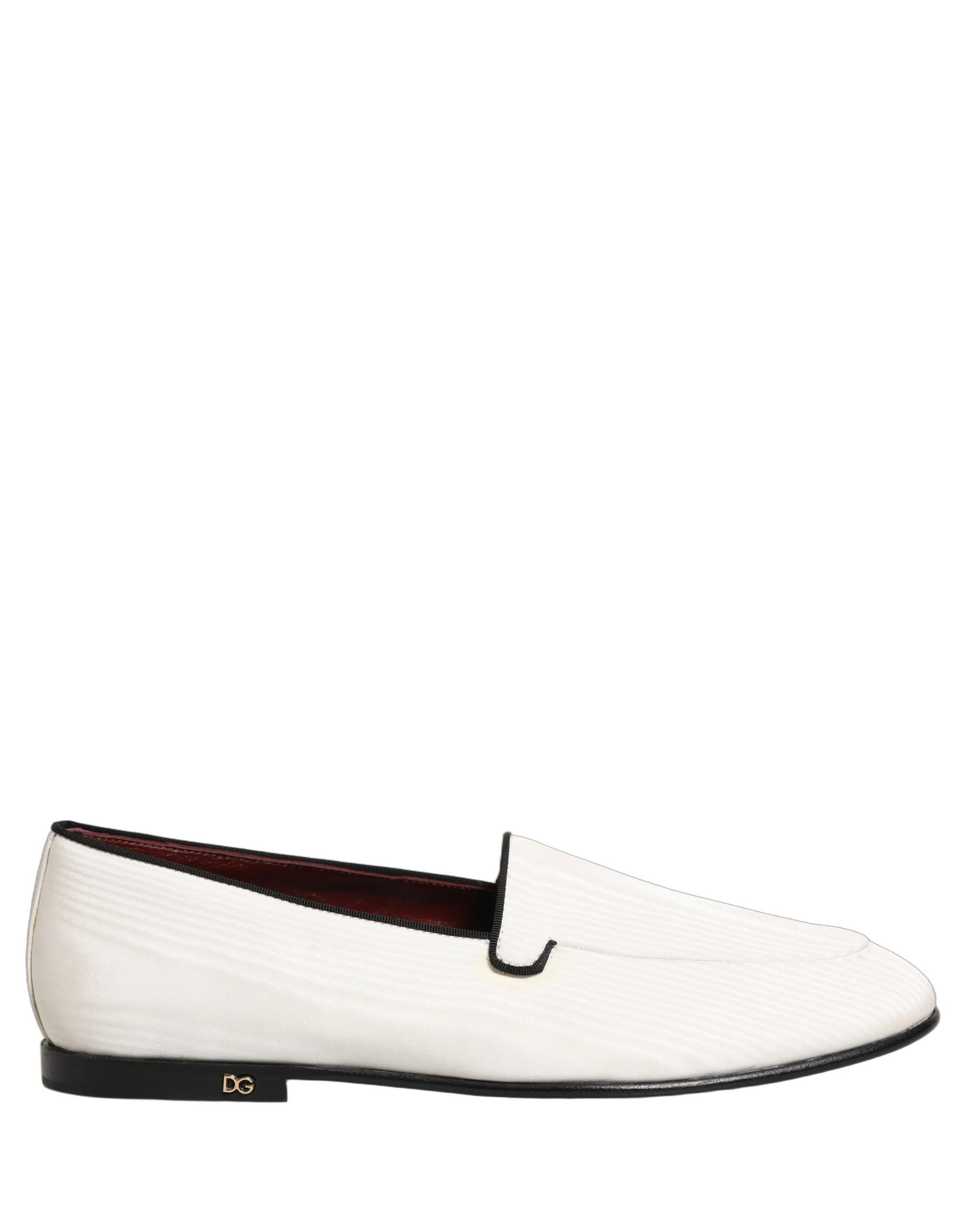 Dolce & Gabbana White Velvet Slip On Men Flats Loafers Shoes | Regal Royce