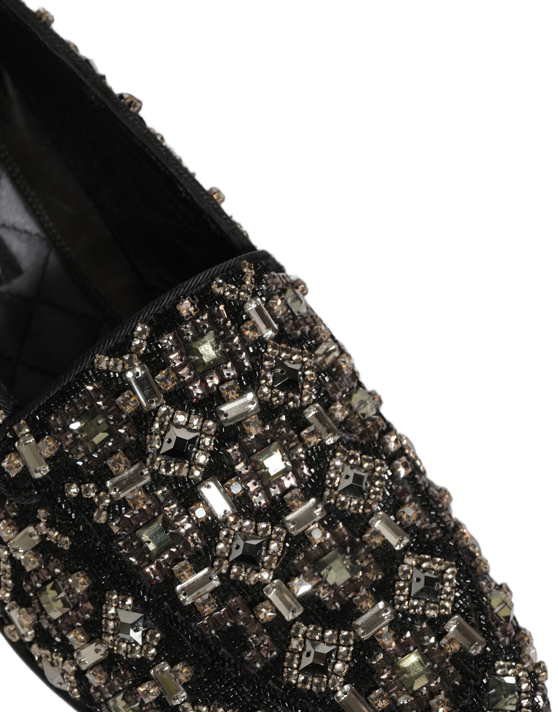 Dolce & Gabbana Silver Leather Logo Slip On Loafers Shoes | Regal Royce