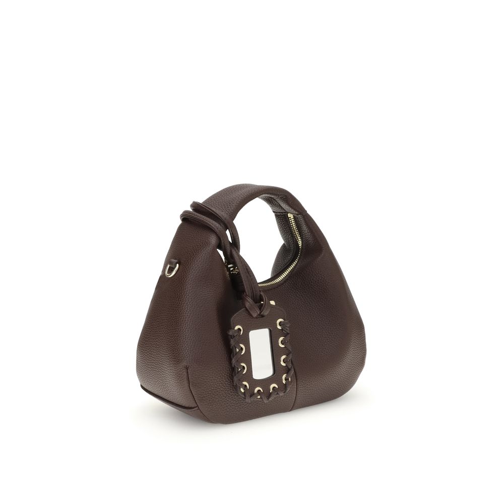 Ganni Brown Recycled Polyester Handbag | Regal Royce