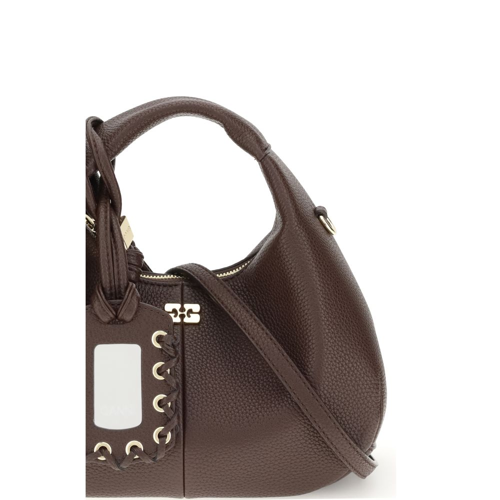 Ganni Brown Recycled Polyester Handbag | Regal Royce