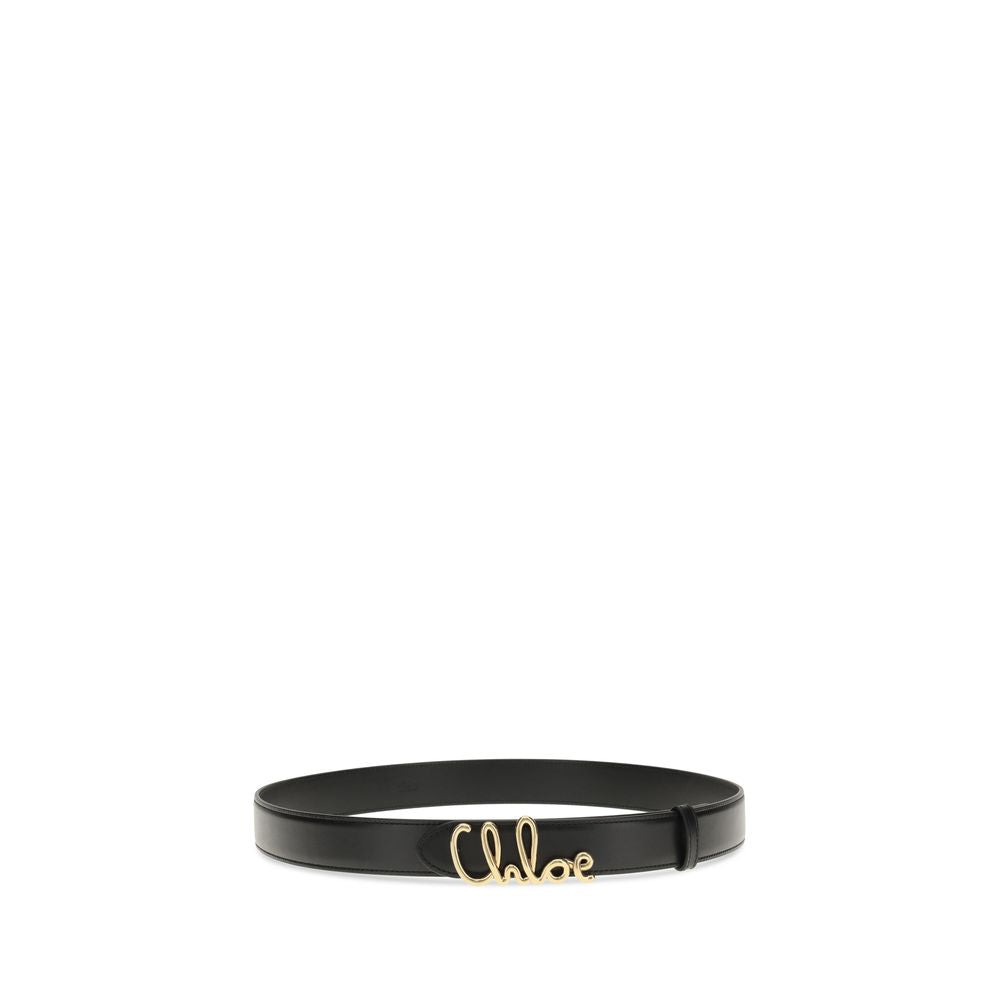 Chloé Black Calf Leather Bos Taurus Belt | Regal Royce