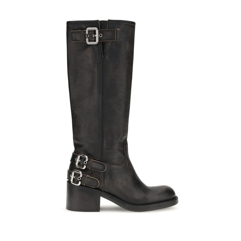 Chloé Black Calf Leather Bos Taurus Ankle Boots | Regal Royce