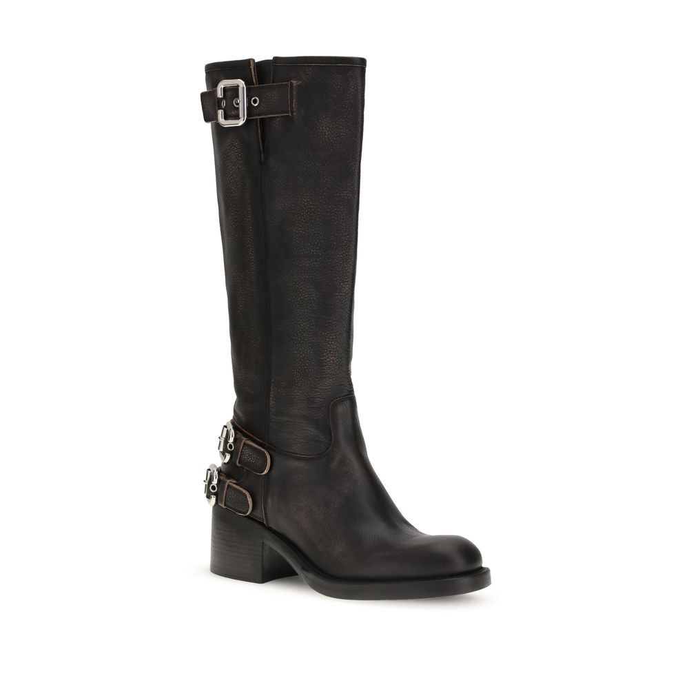 Chloé Black Calf Leather Bos Taurus Ankle Boots | Regal Royce