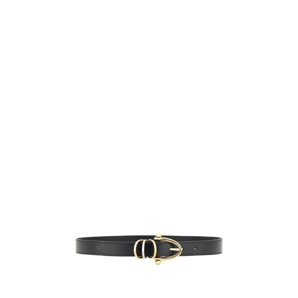 Chloé Black Calf Leather Bos Taurus Regular Belt | Regal Royce