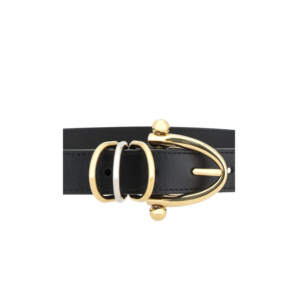 Chloé Black Calf Leather Bos Taurus Regular Belt | Regal Royce