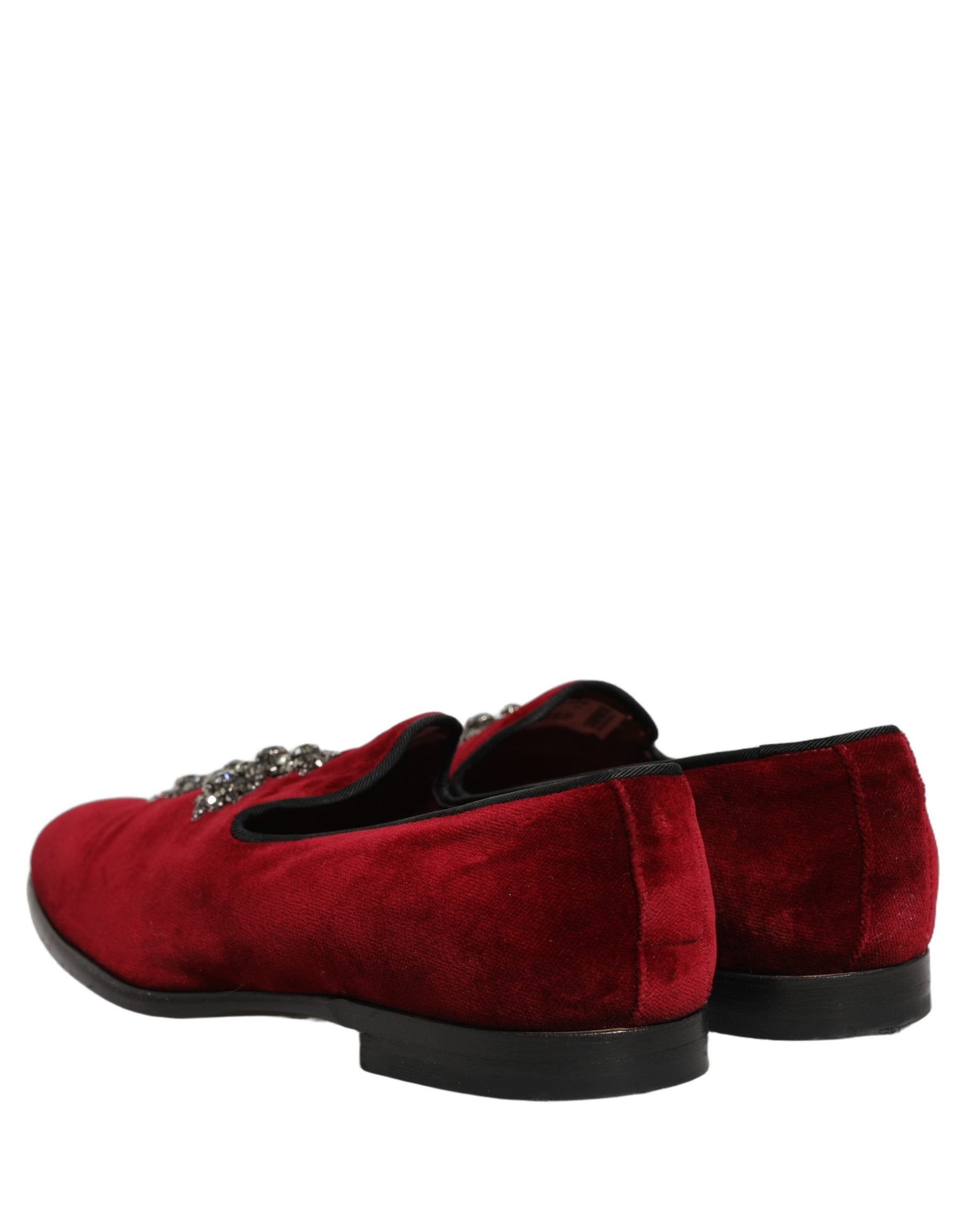 Dolce & Gabbana Maroon Suede Cross Slip On Dress Loafers Shoes | Regal Royce