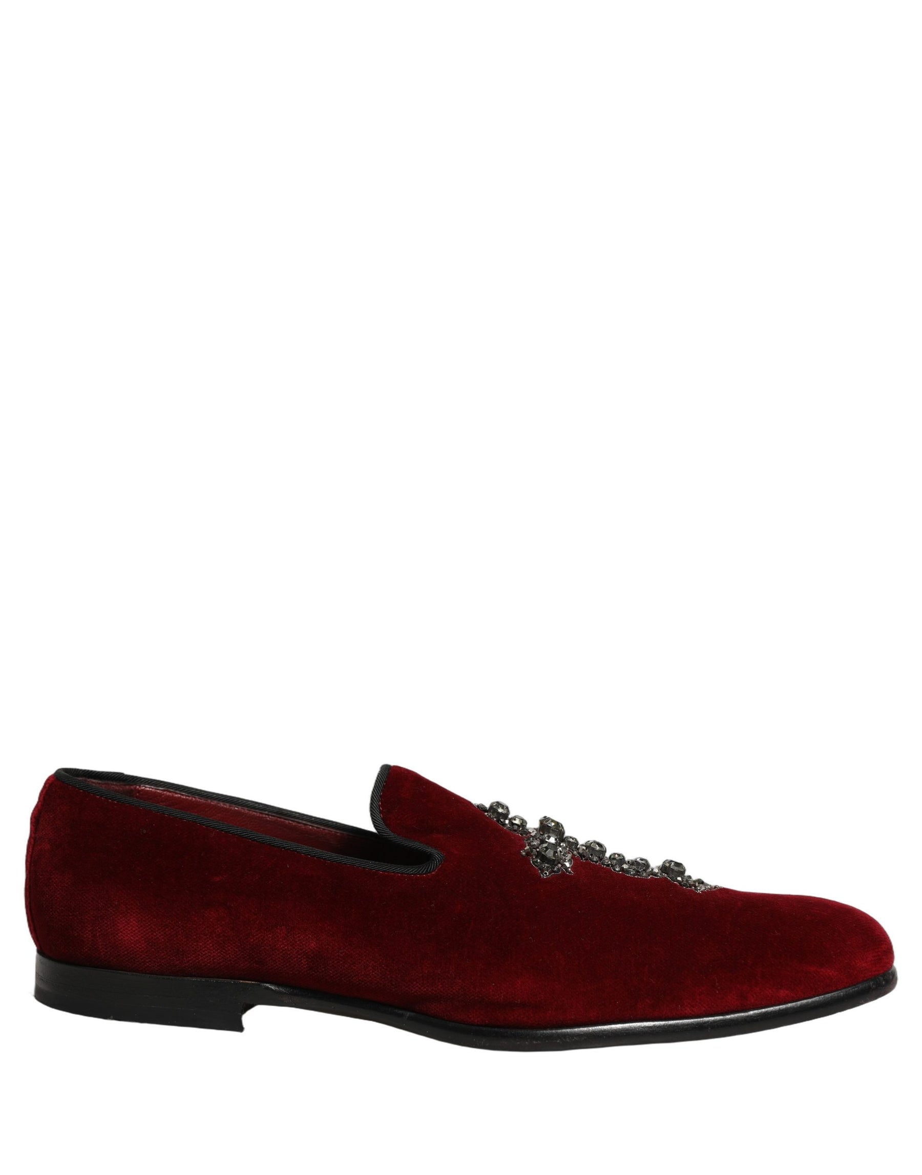 Dolce & Gabbana Maroon Suede Cross Slip On Dress Loafers Shoes | Regal Royce