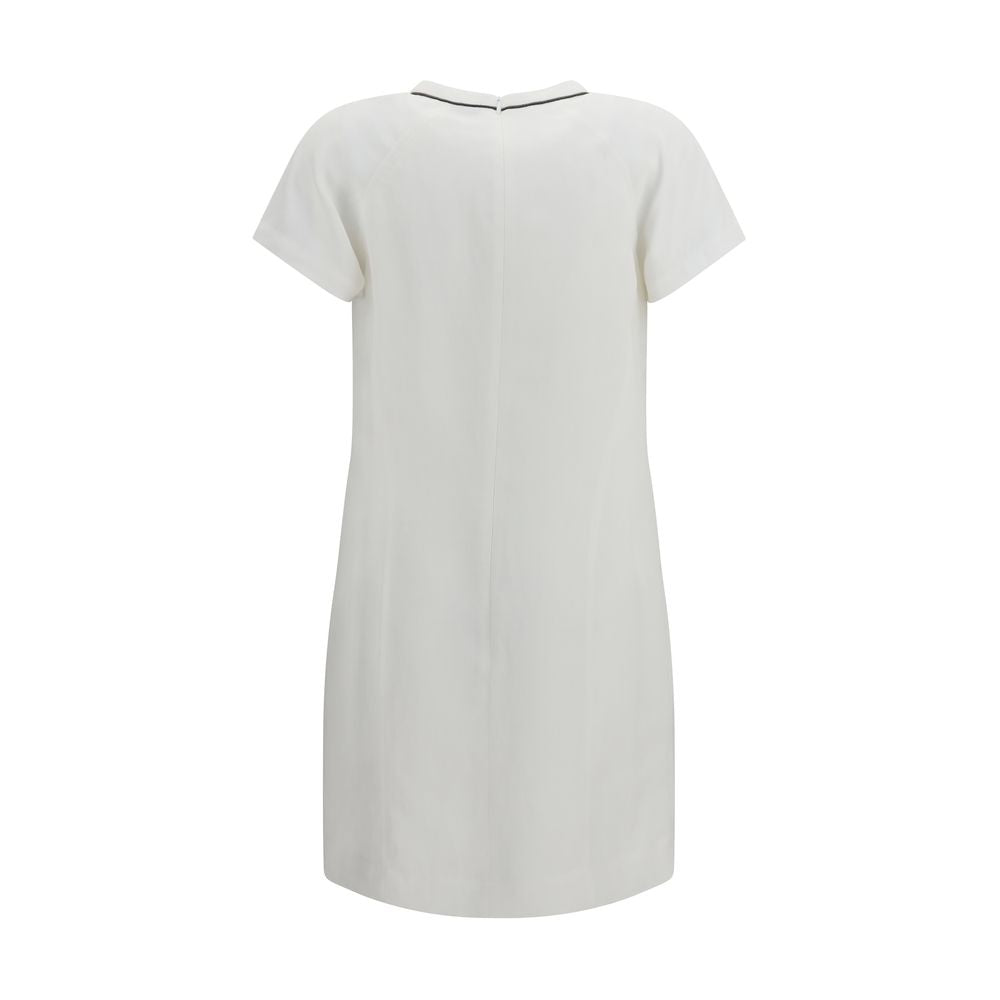 Brunello Cucinelli White Viscose Casual Dress | Regal Royce