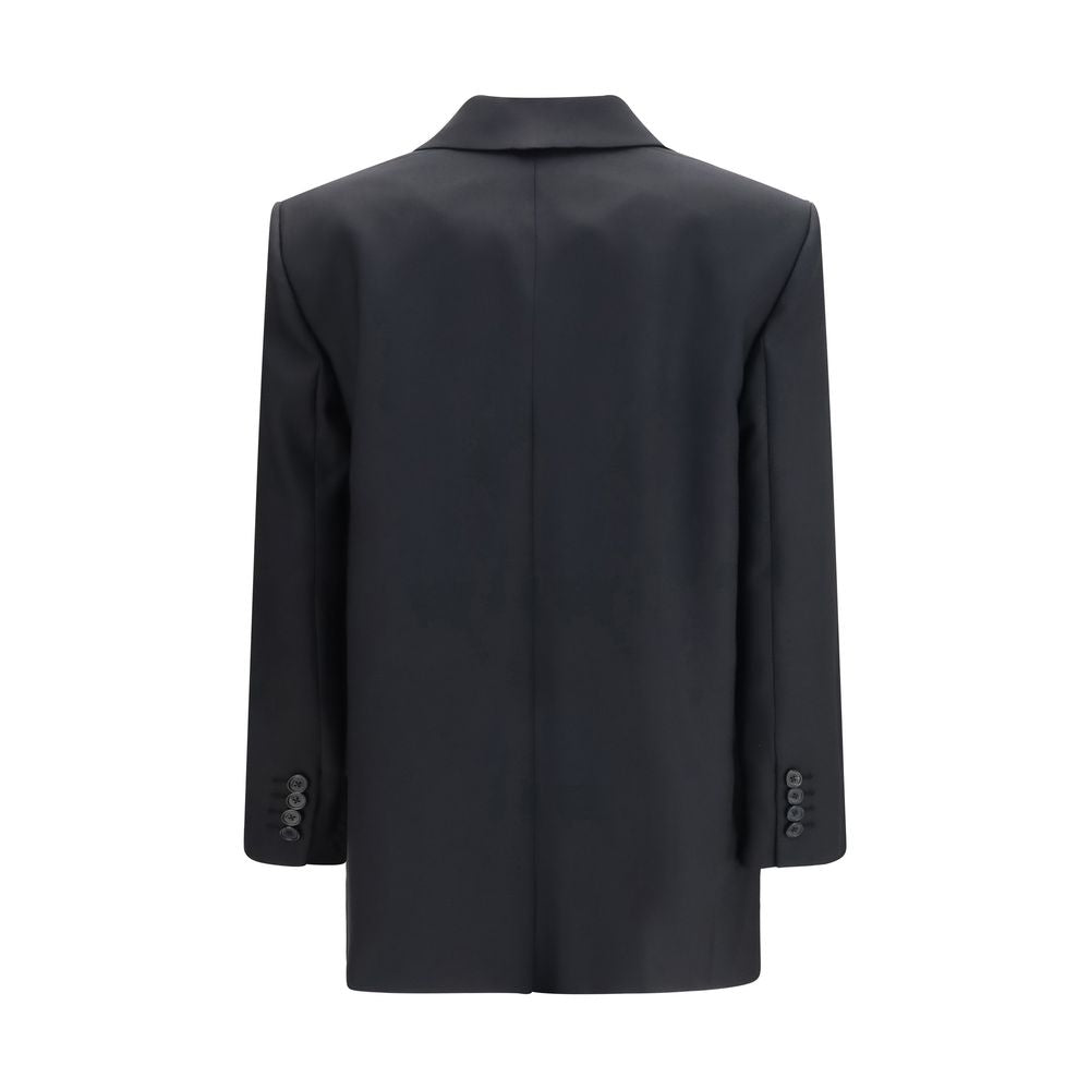 Khaite Black Wool Oves Aries Full-Length Jacket | Regal Royce