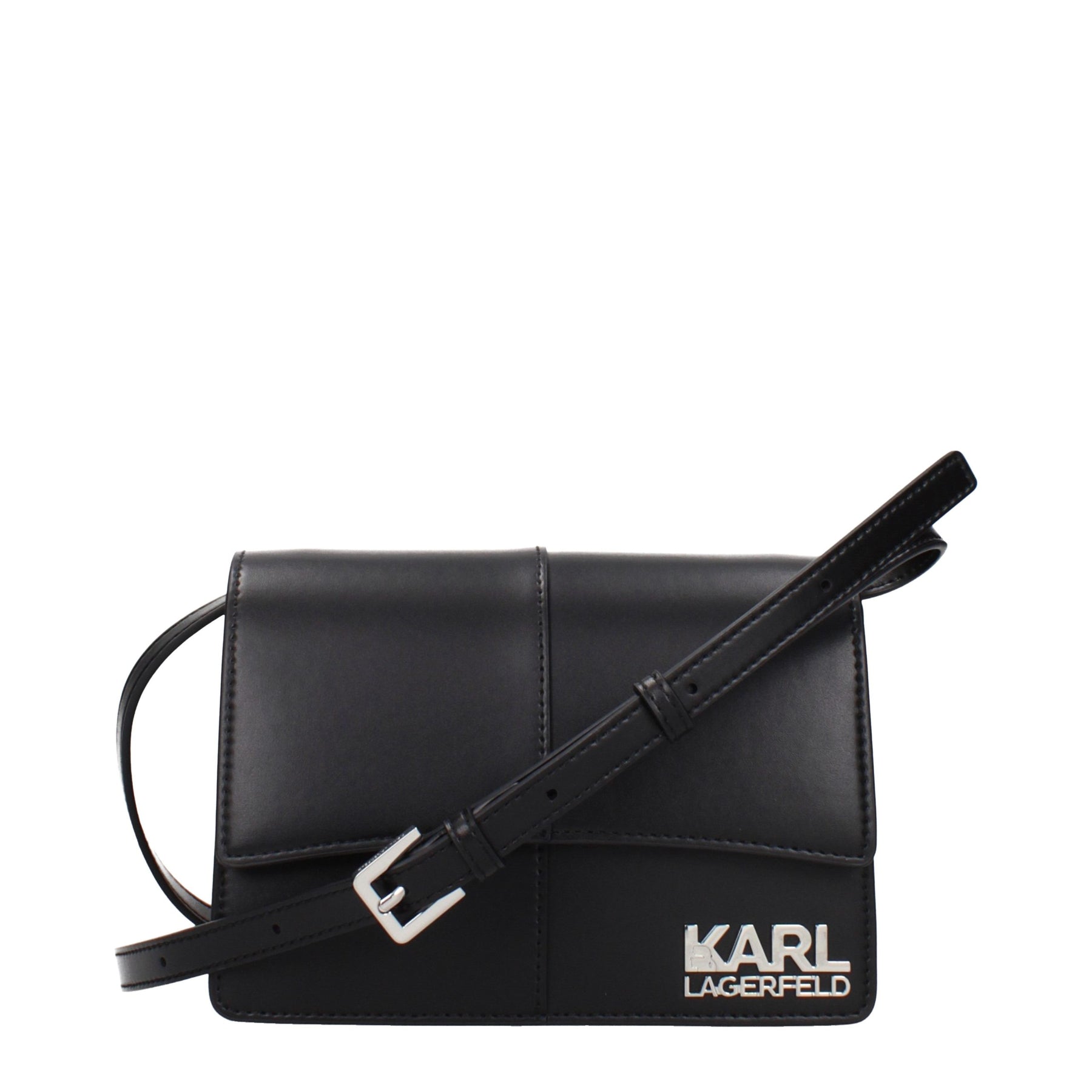 Karl Lagerfeld Black Polyethylene Crossbody Bag | Regal Royce