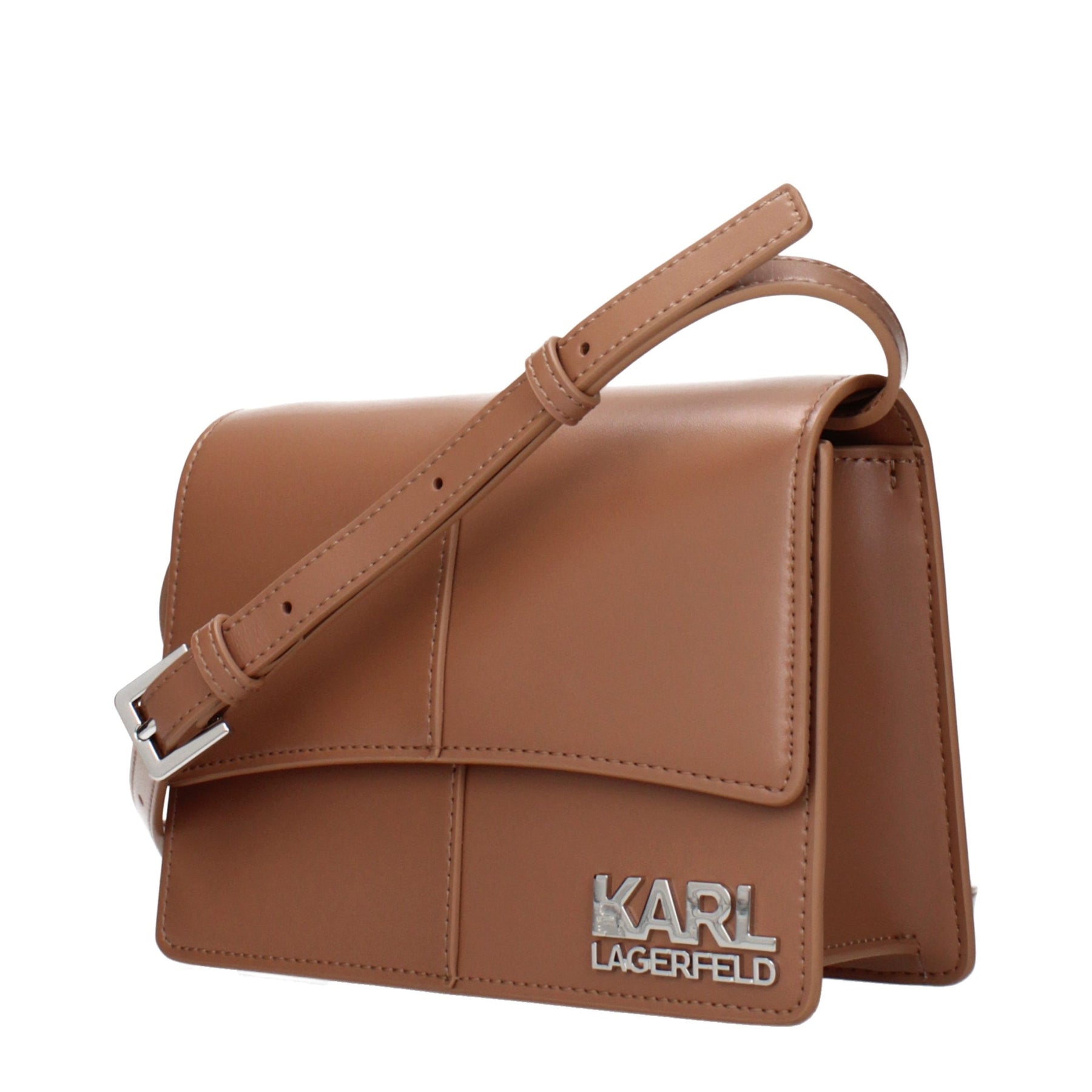 Karl Lagerfeld Brown Polyethylene Crossbody Bag | Regal Royce