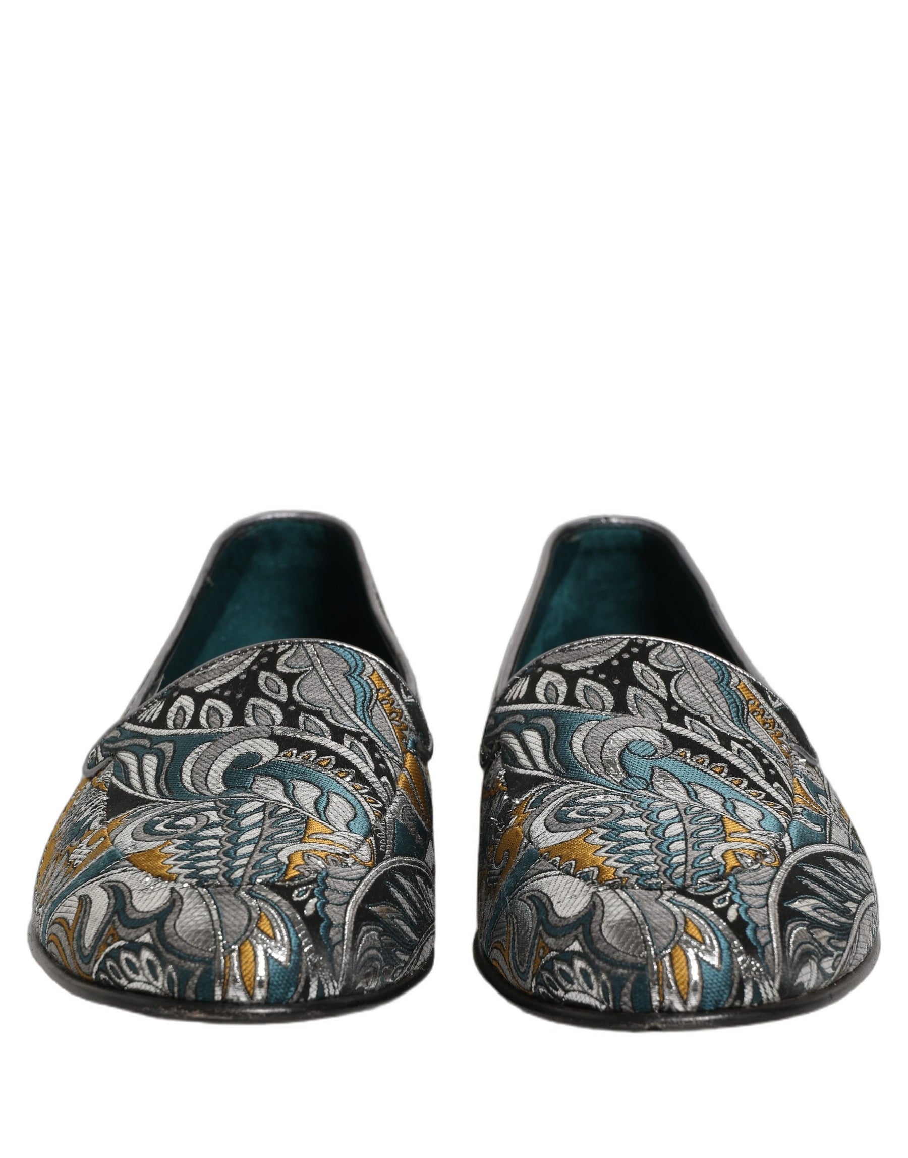 Dolce & Gabbana Multicolor Paisley Brocade Men Loafers Shoes | Regal Royce