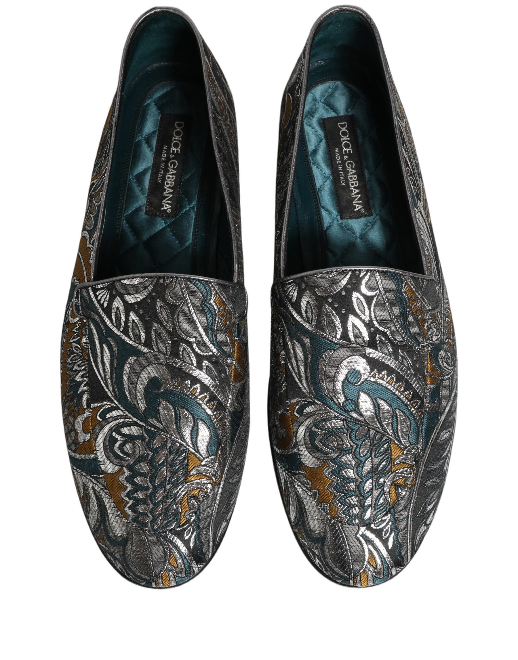 Dolce & Gabbana Multicolor Paisley Brocade Men Loafers Shoes | Regal Royce