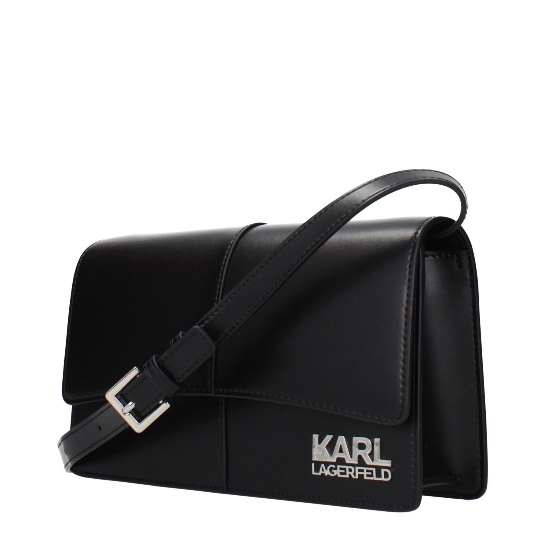 Karl Lagerfeld Black Polyethylene Crossbody Bag | Regal Royce