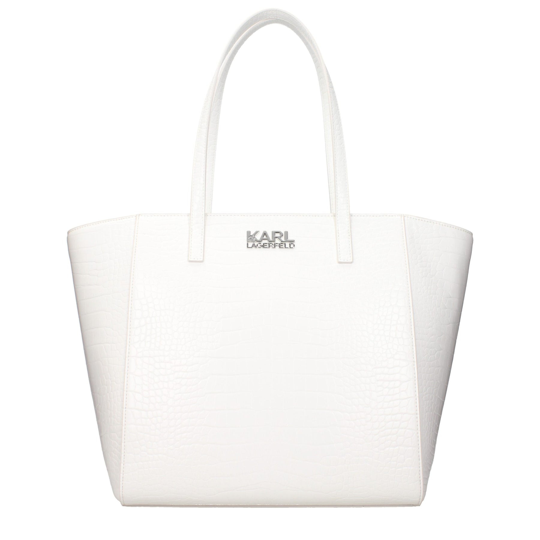 Karl Lagerfeld White Polyethylene Shoulder Bag | Regal Royce