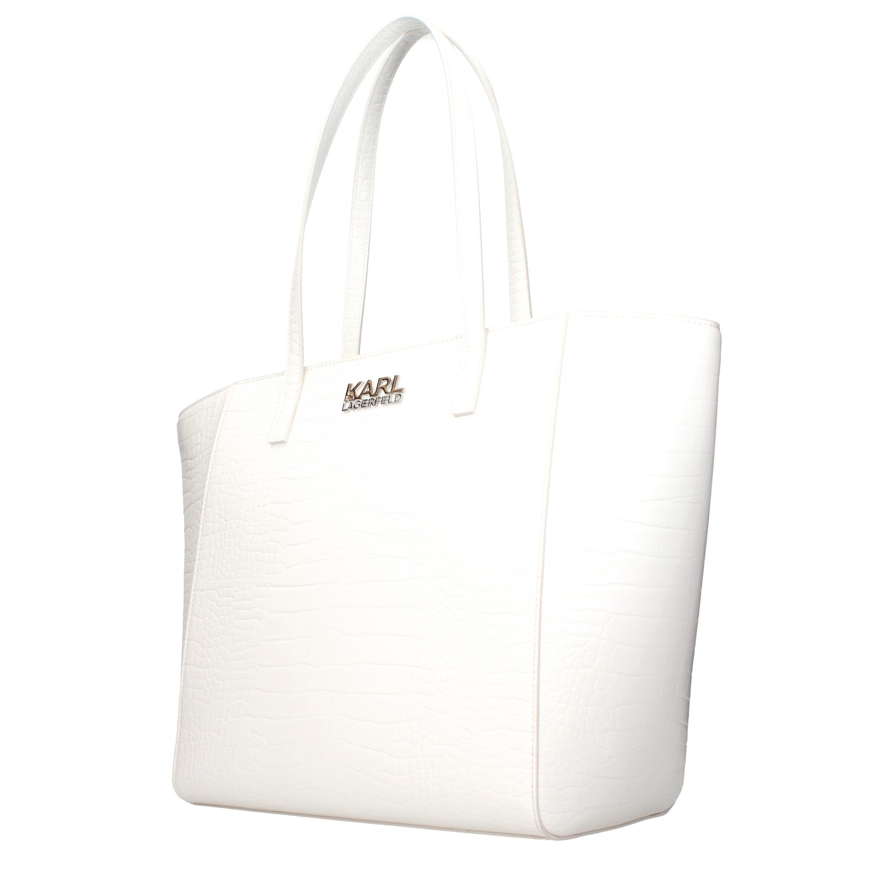 Karl Lagerfeld White Polyethylene Shoulder Bag | Regal Royce