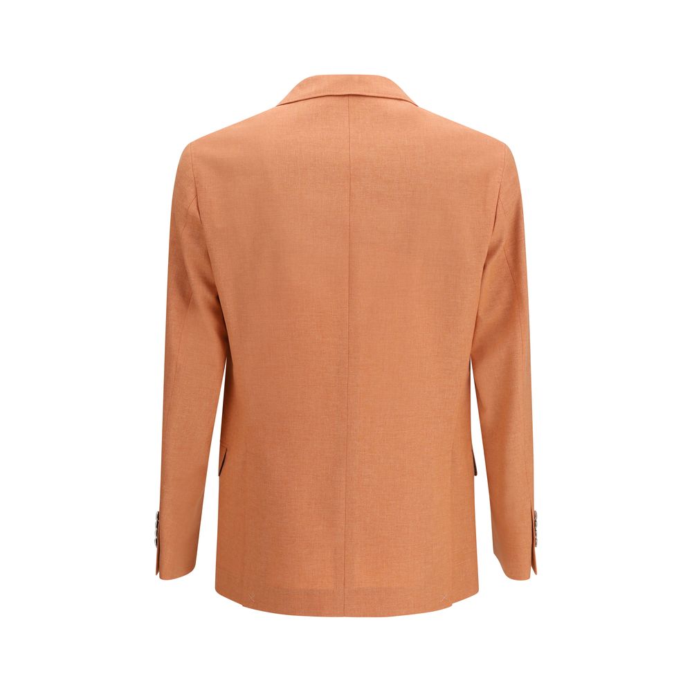 Brunello Cucinelli Orange Wool Oves Aries Blazer | Regal Royce