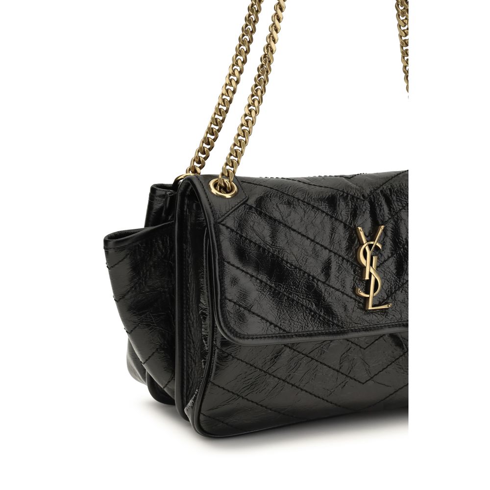 Saint Laurent Black Calf Leather Bos Taurus Shoulder Bag | Regal Royce