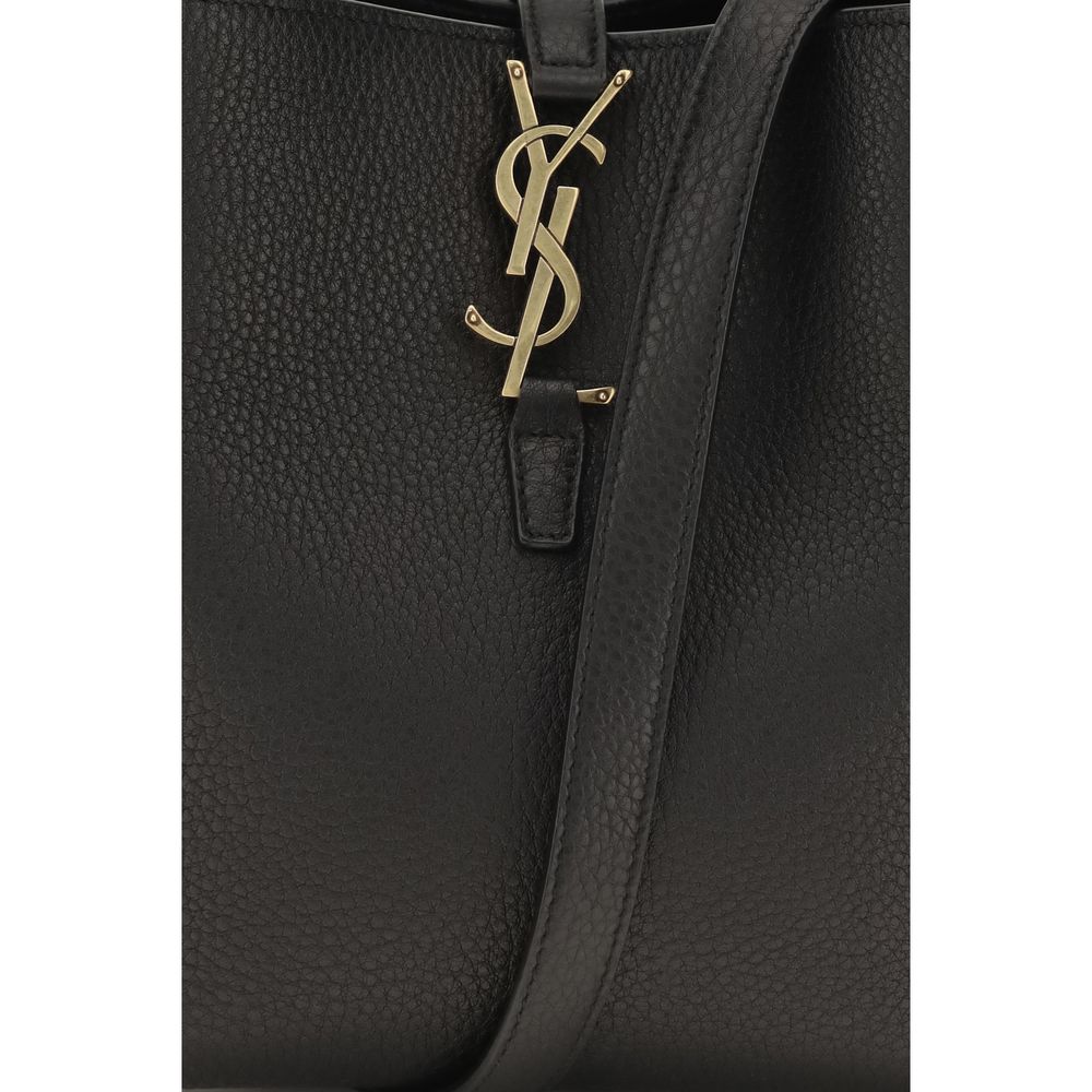 Saint Laurent Black Calf Leather Bos Taurus Backet Bag | Regal Royce