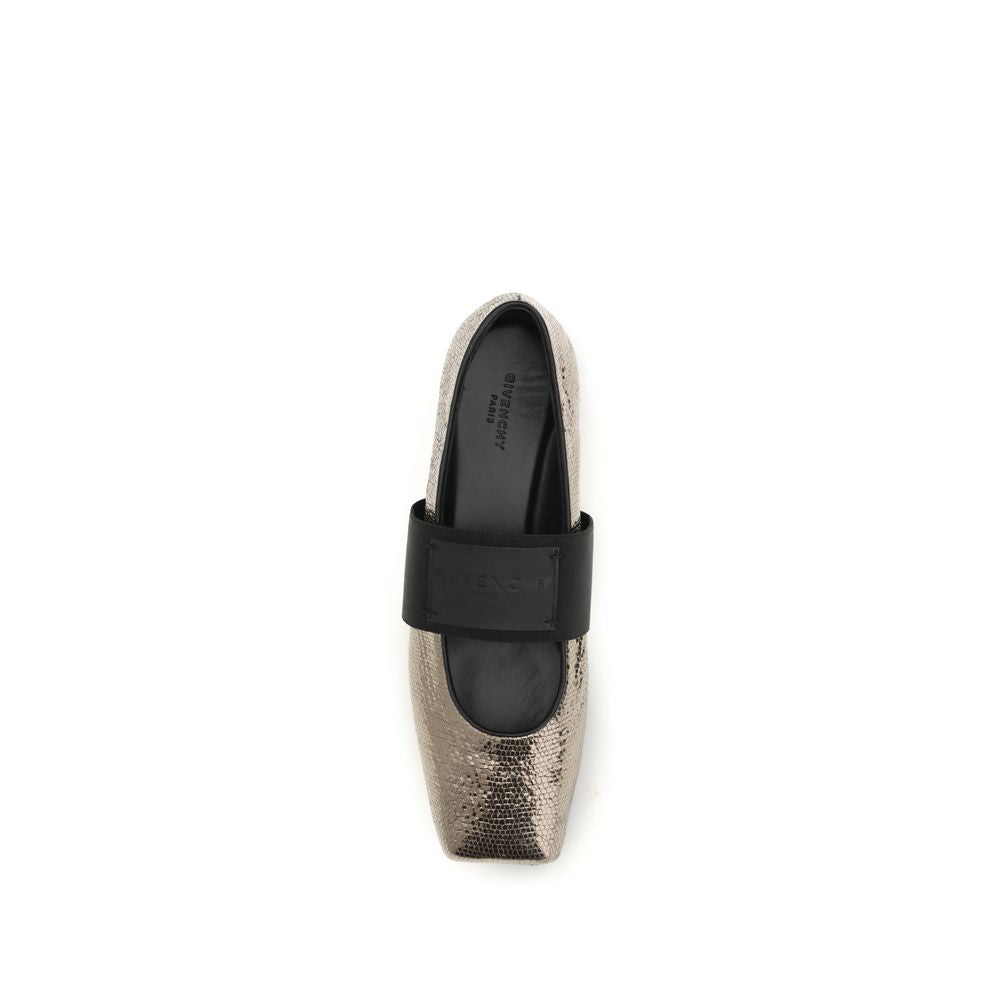 Givenchy Gold Calf Leather Bos Taurus Ballet Flats | Regal Royce