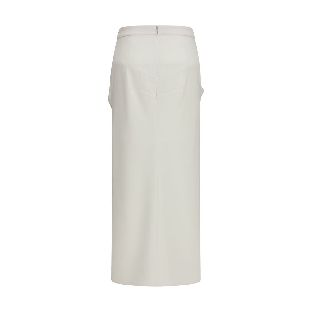 Givenchy White Wool Oves Aries Long Skirt | Regal Royce