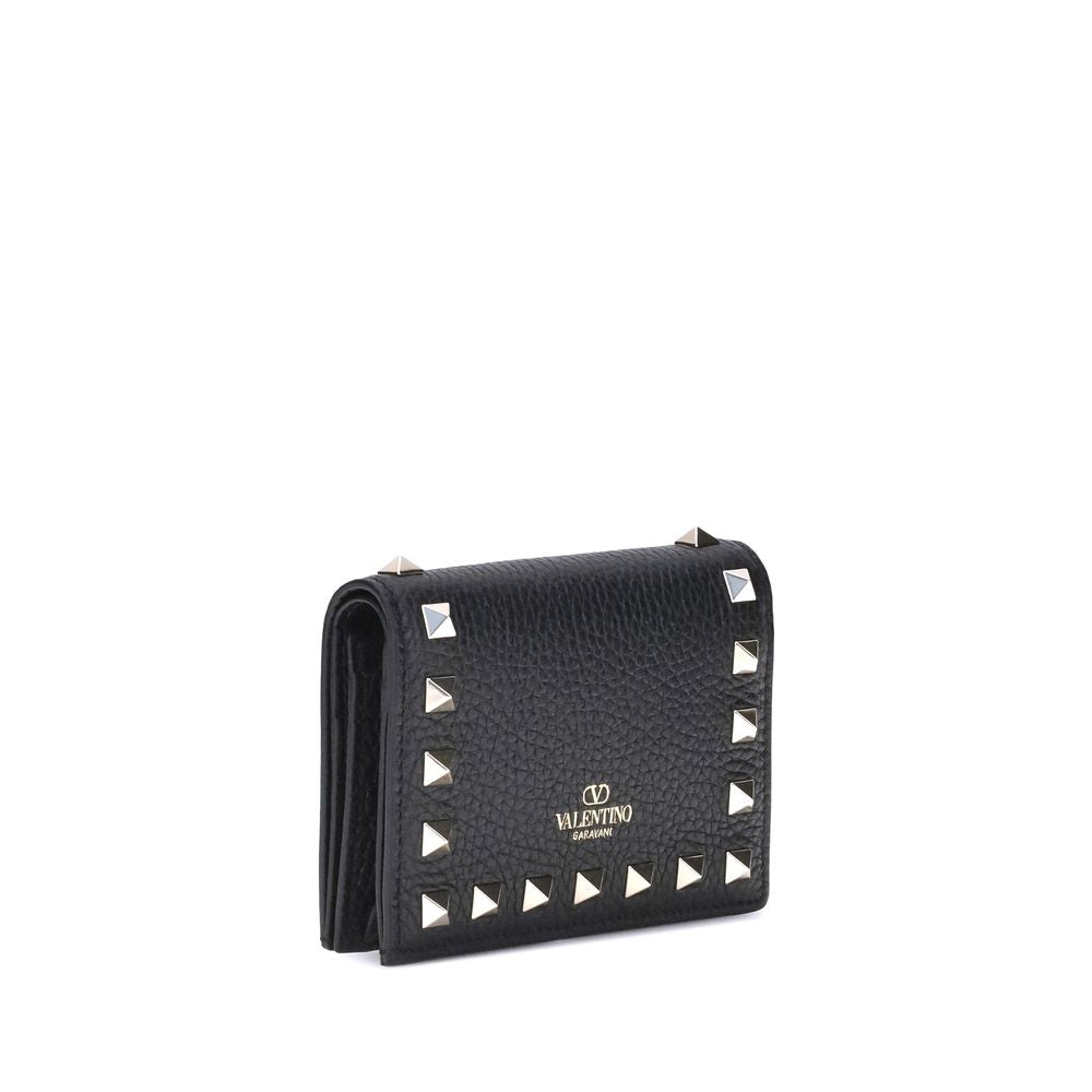 Valentino Garavani Black Calf Leather Bos Taurus Wallet | Regal Royce
