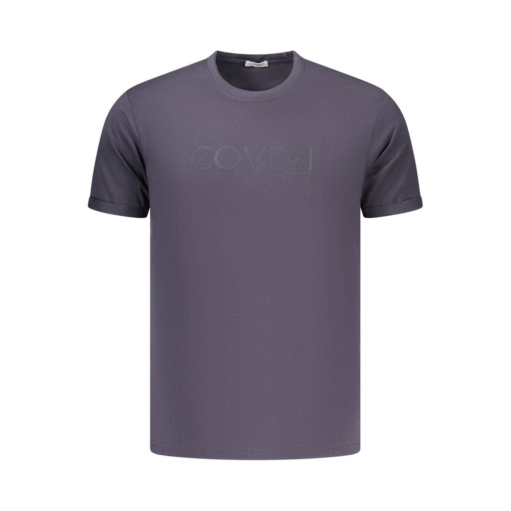 Coveri Moving Blue Cotton Men's T-Shirt | Regal Royce