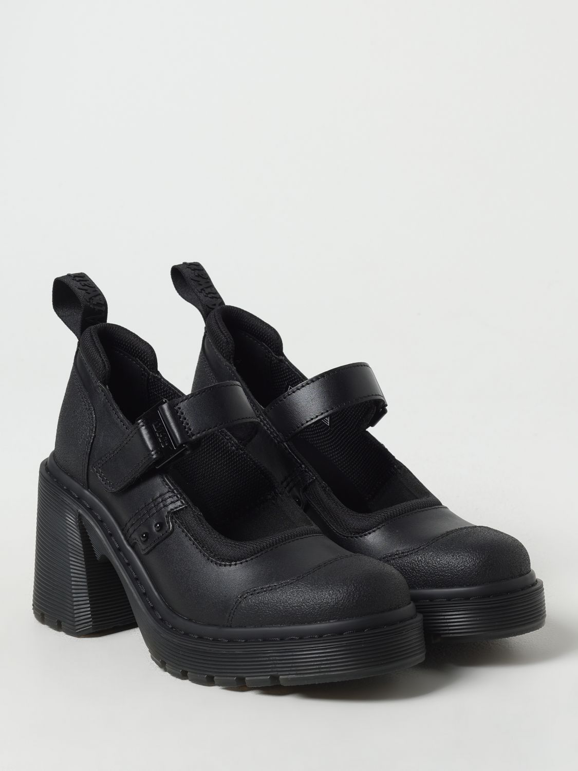 Dr. Martens Black Leather Platform Pumps | Regal Royce