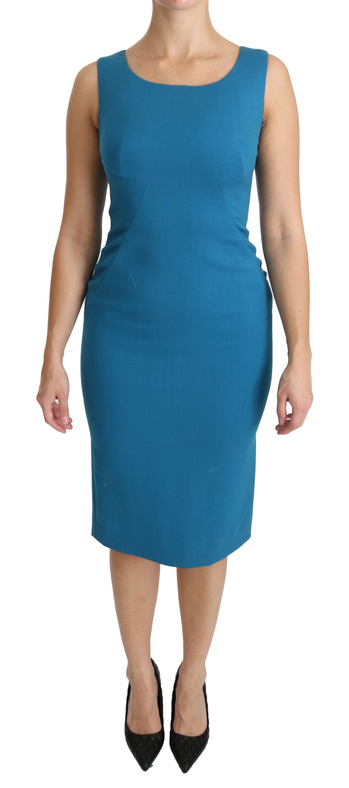 Dolce & Gabbana Blue Virgin Wool Casual Dress | Regal Royce