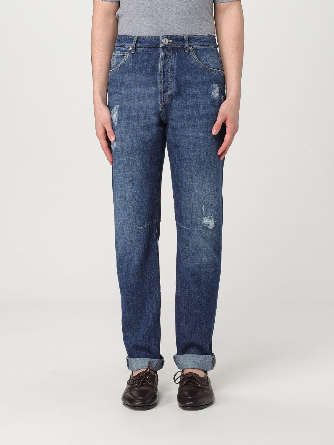 Brunello Cucinelli Blue Denim Straight-Leg Jeans | Regal Royce