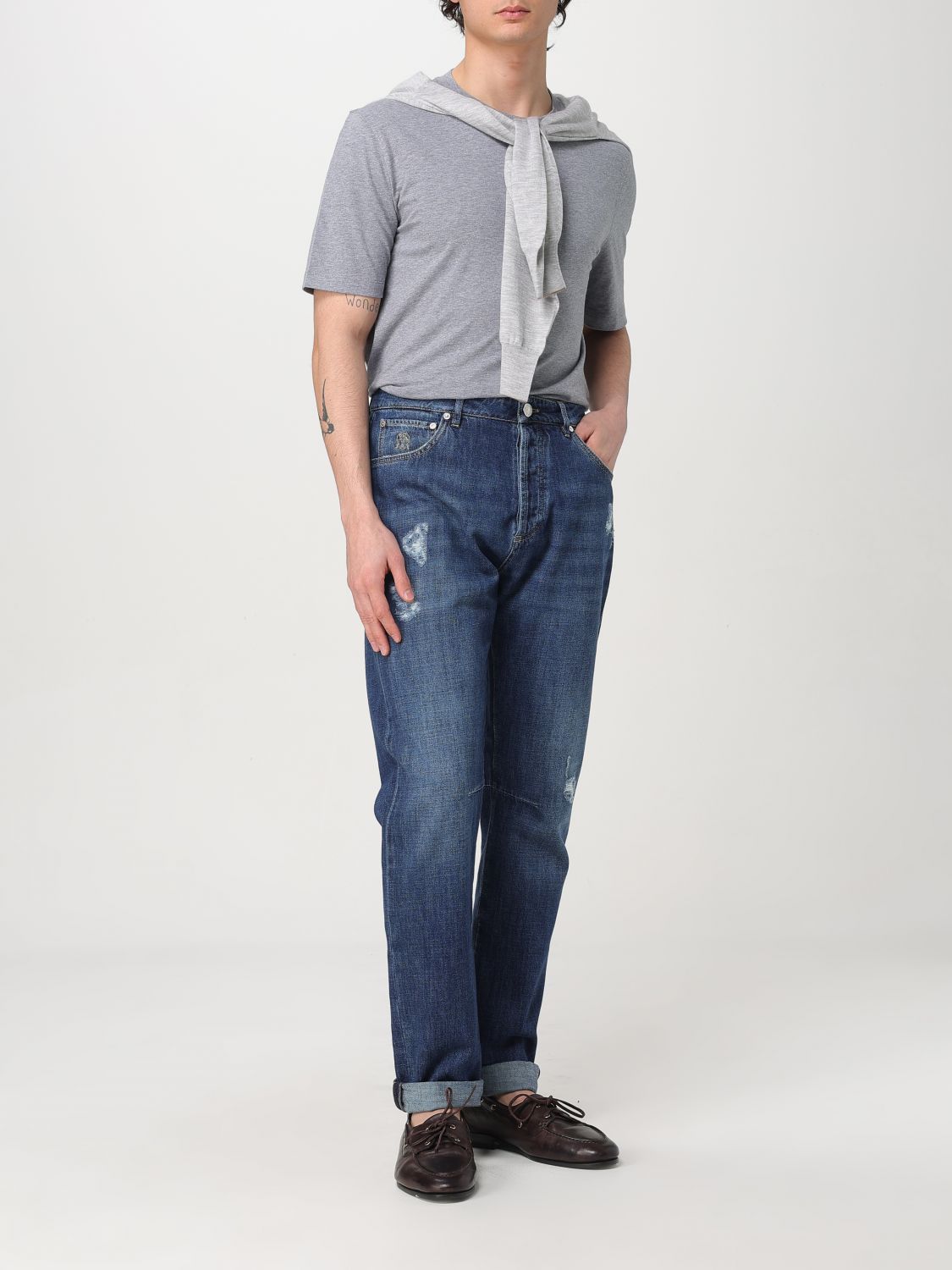 Brunello Cucinelli Blue Denim Straight-Leg Jeans | Regal Royce