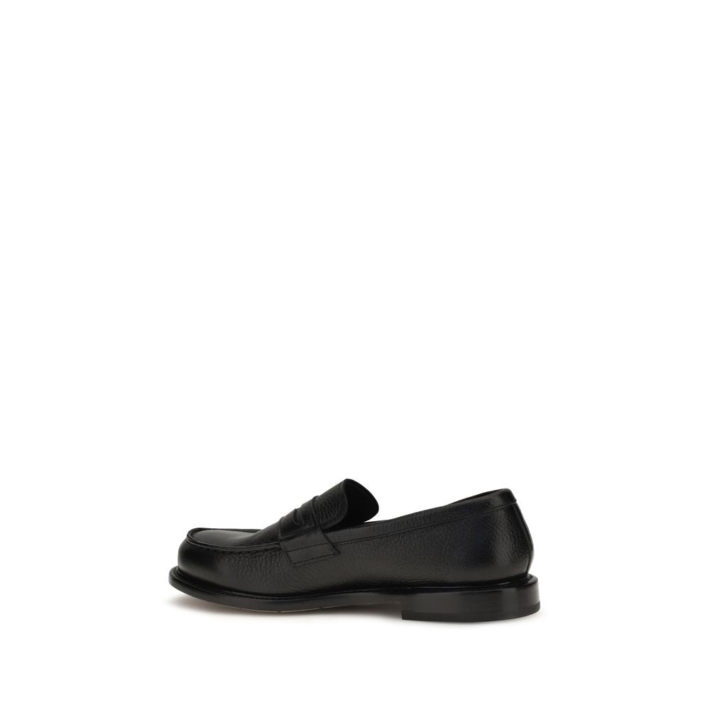 Premiata Black Calf Leather Bos Taurus Slip-On Loafers | Regal Royce