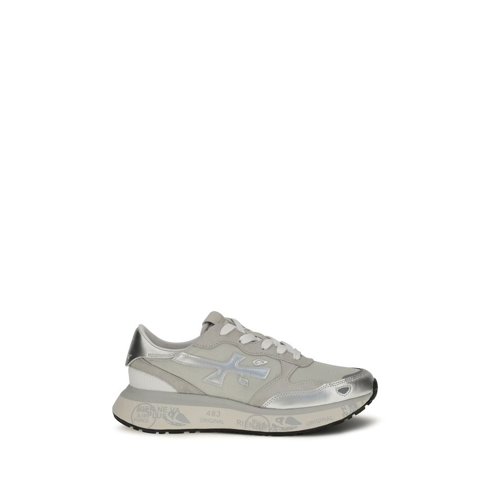 Premiata Silver Nylon Athletic Sneakers | Regal Royce