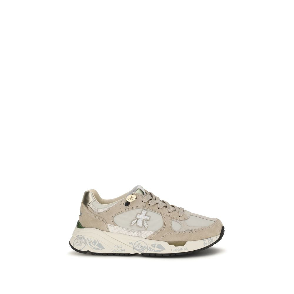 Premiata Beige Polyamide Athletic Sneakers | Regal Royce