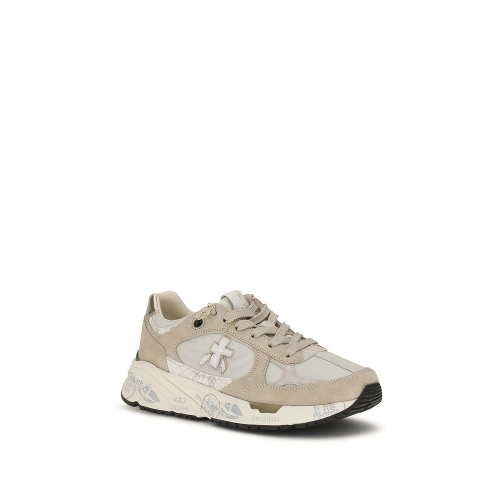 Premiata Beige Polyamide Athletic Sneakers | Regal Royce