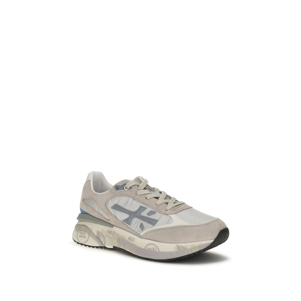 Premiata Gray Calf Leather Bos Taurus Sneakers | Regal Royce