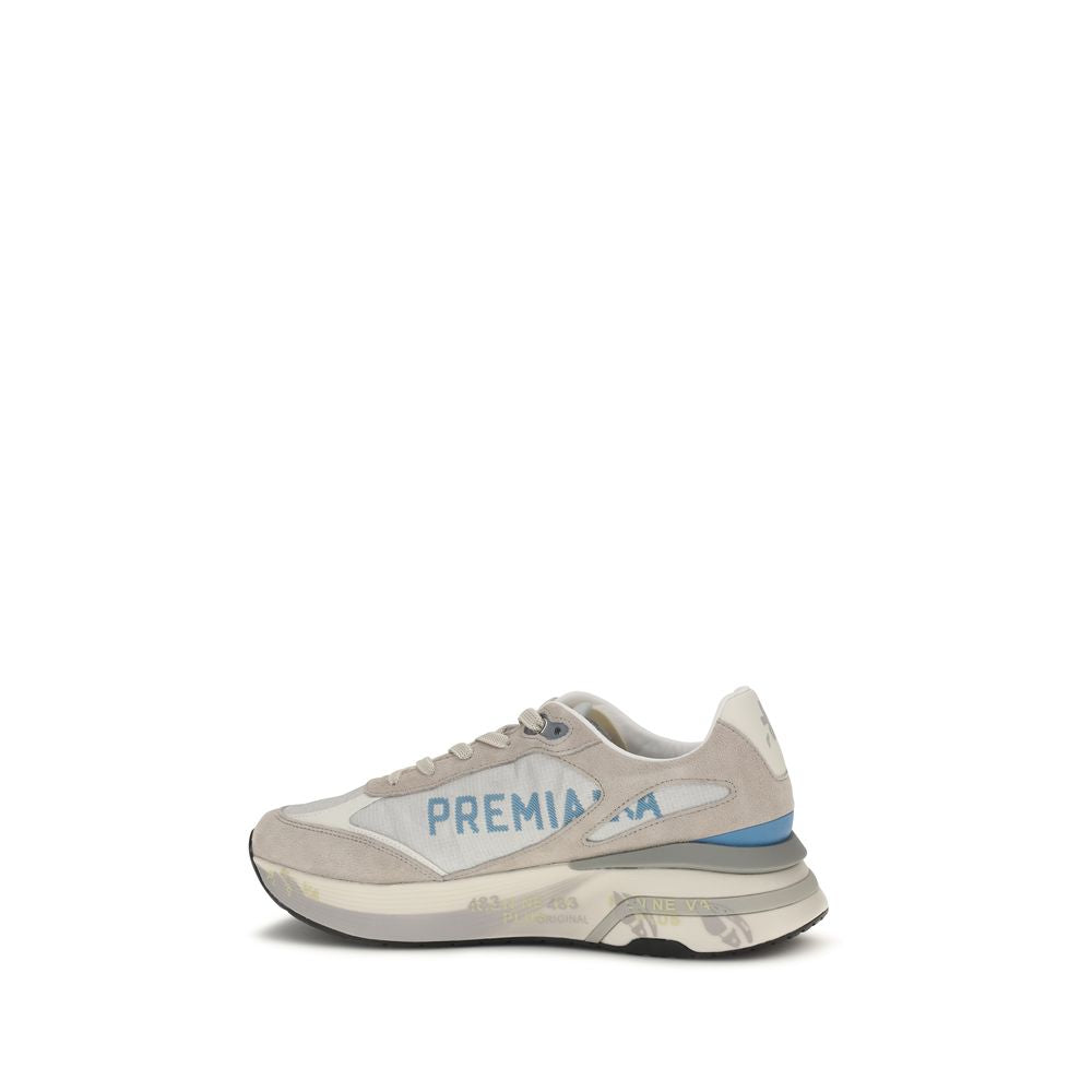Premiata Gray Calf Leather Bos Taurus Sneakers | Regal Royce