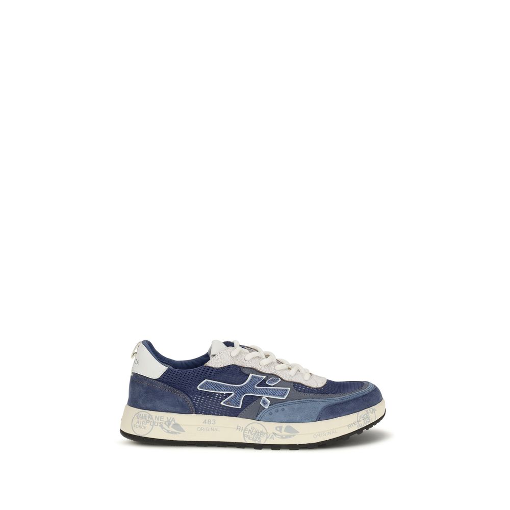 Premiata Blue Calf Leather Bos Taurus Athletic Sneakers | Regal Royce