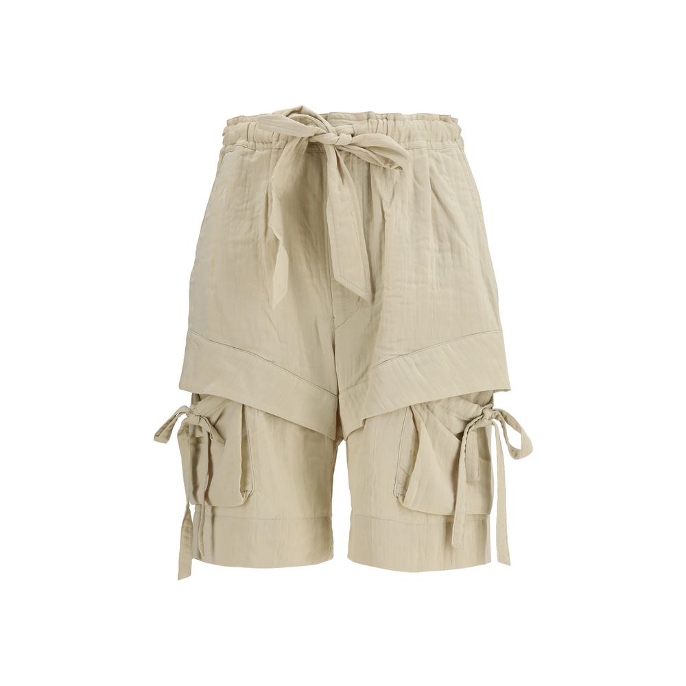 Marant Etoile Beige Viscose Bermuda Shorts | Regal Royce