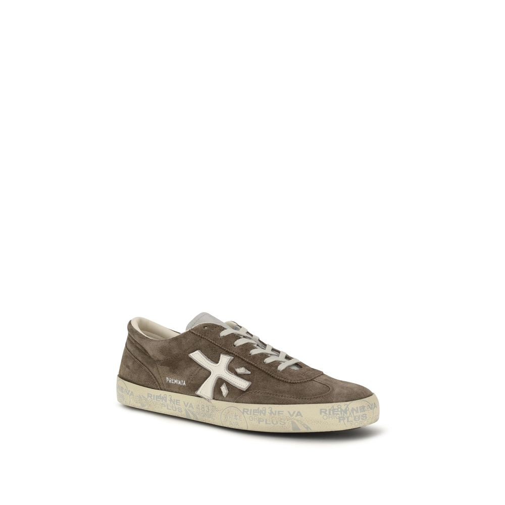 Premiata Brown Calf Leather Bos Taurus Low Top Sneakers | Regal Royce