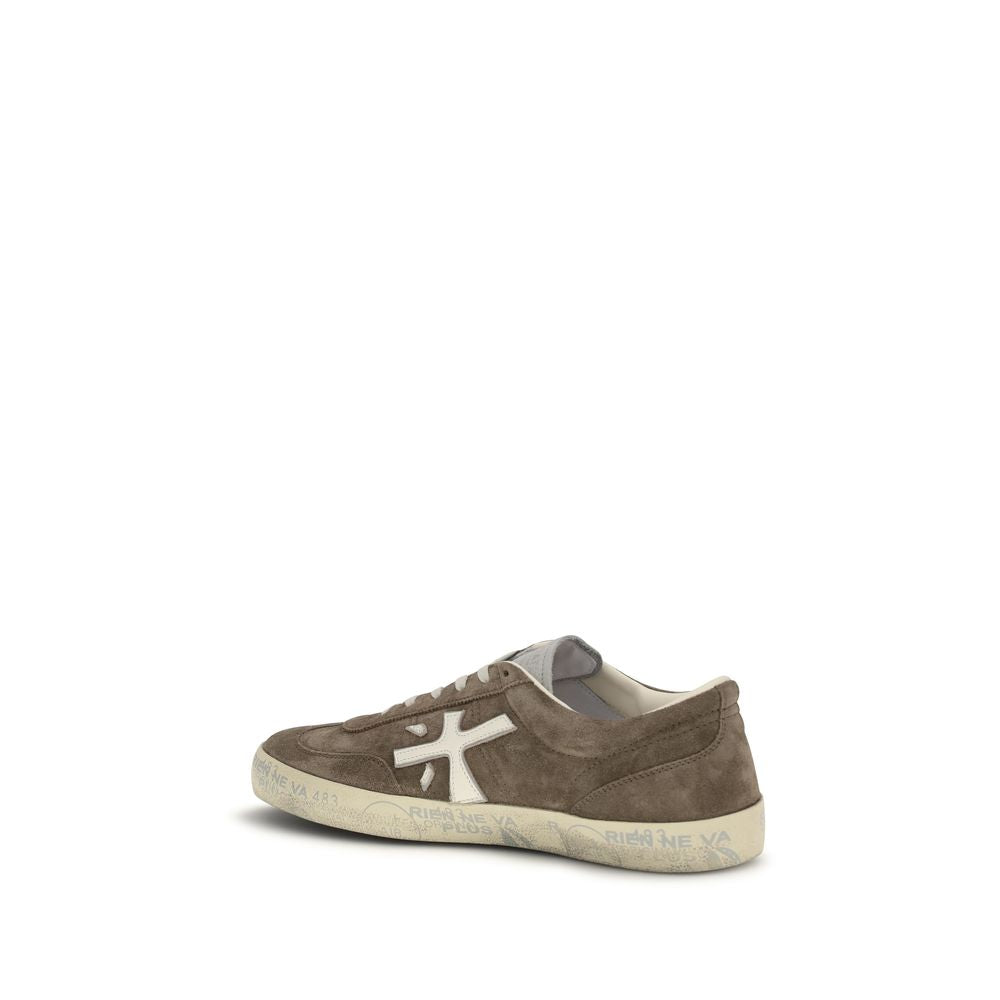 Premiata Brown Calf Leather Bos Taurus Low Top Sneakers | Regal Royce