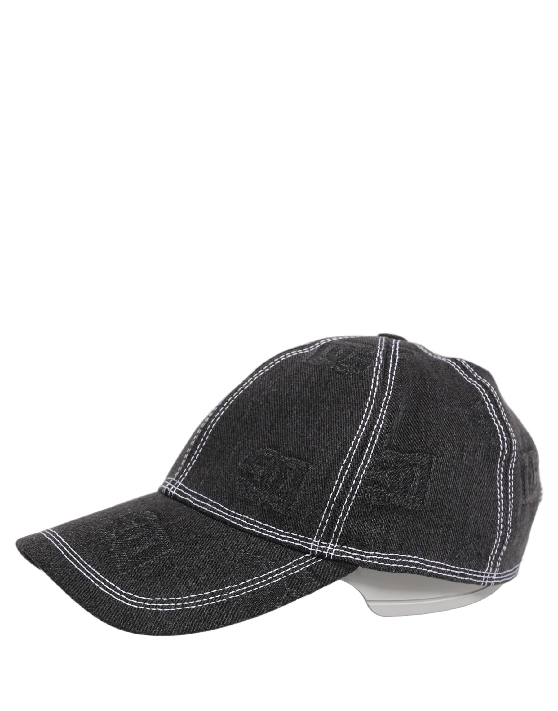 Dolce & Gabbana Men Black Cotton 6 Panel Baseball Capello Hat | Regal Royce