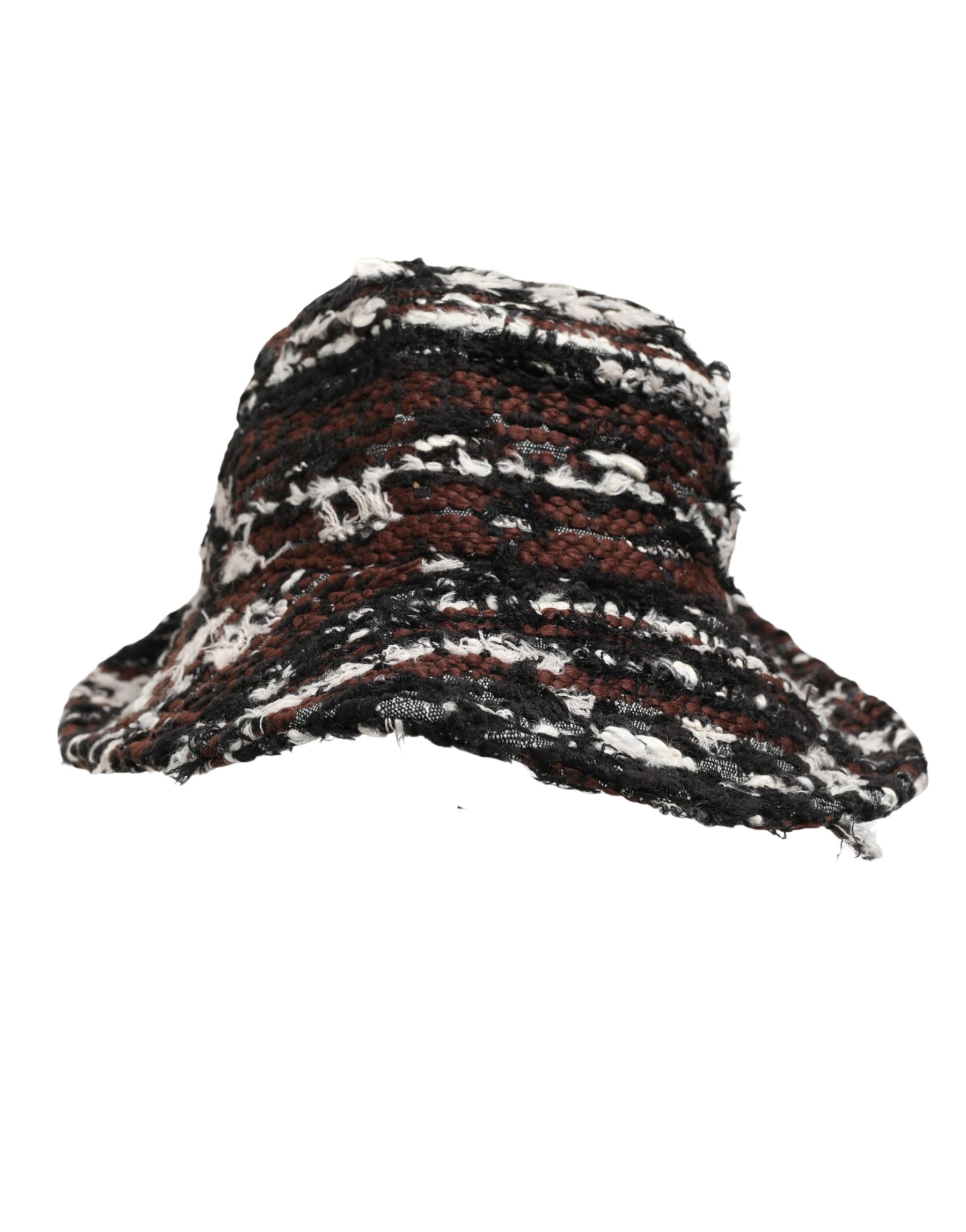 Dolce & Gabbana Women Multicolor Acrylic Tweed Bucket Capello Hat | Regal Royce