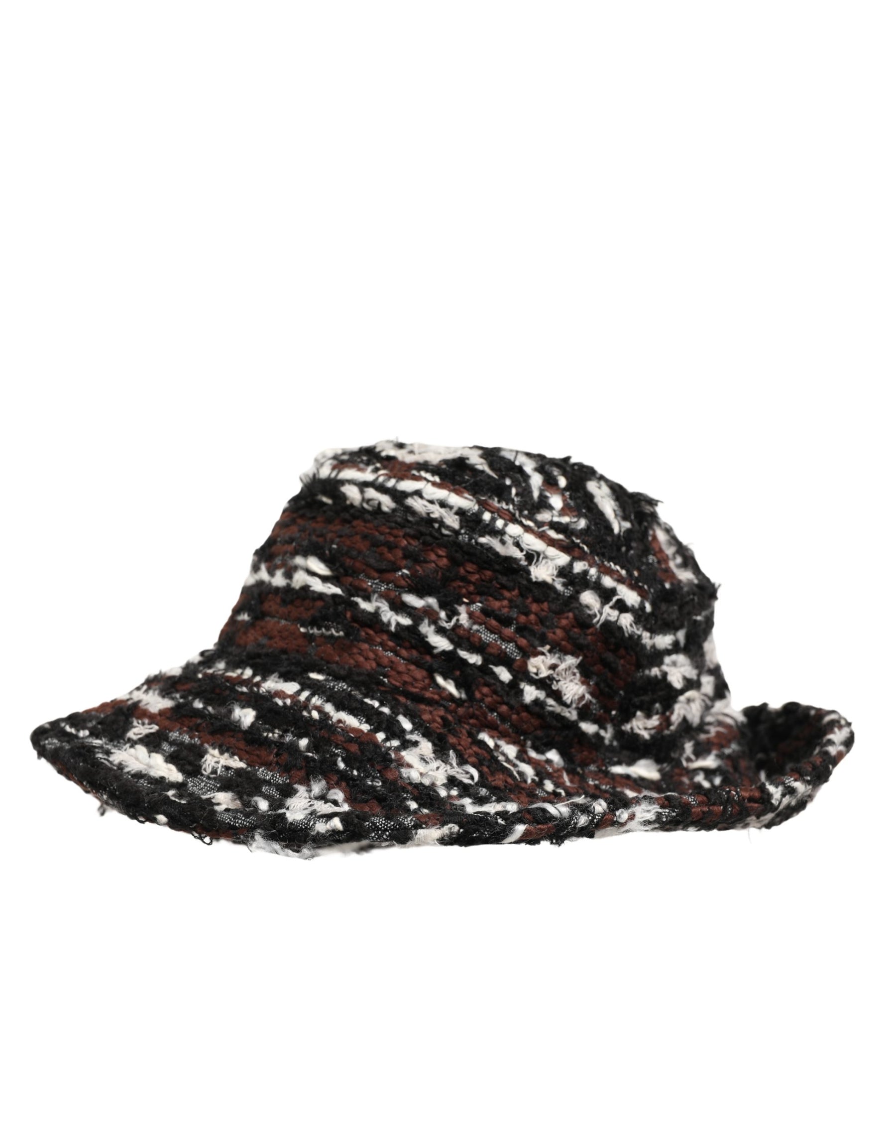 Dolce & Gabbana Women Multicolor Acrylic Tweed Bucket Capello Hat | Regal Royce