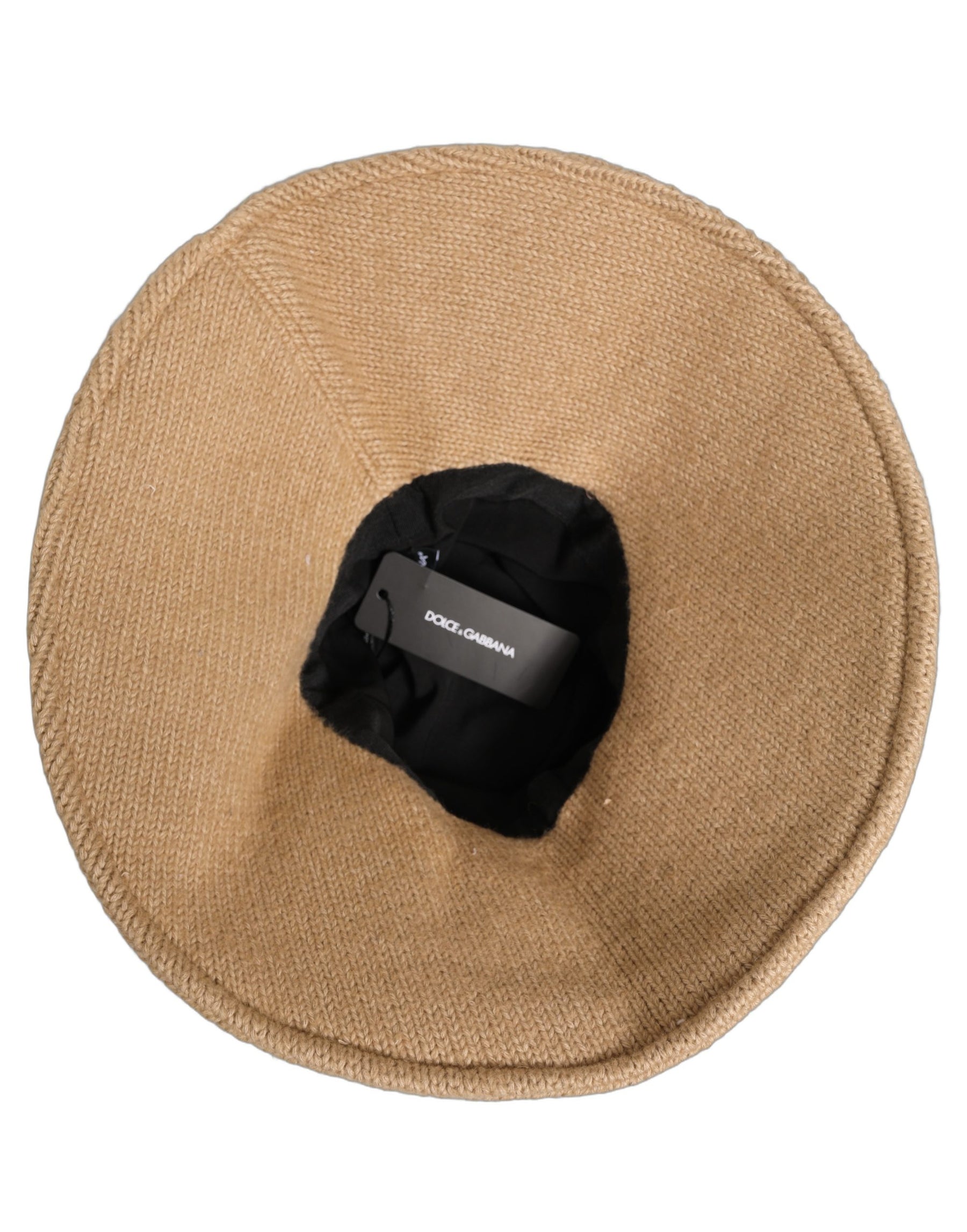 Dolce & Gabbana Women Brown Cotton Knit WideBrim Bucket Capello Hat | Regal Royce