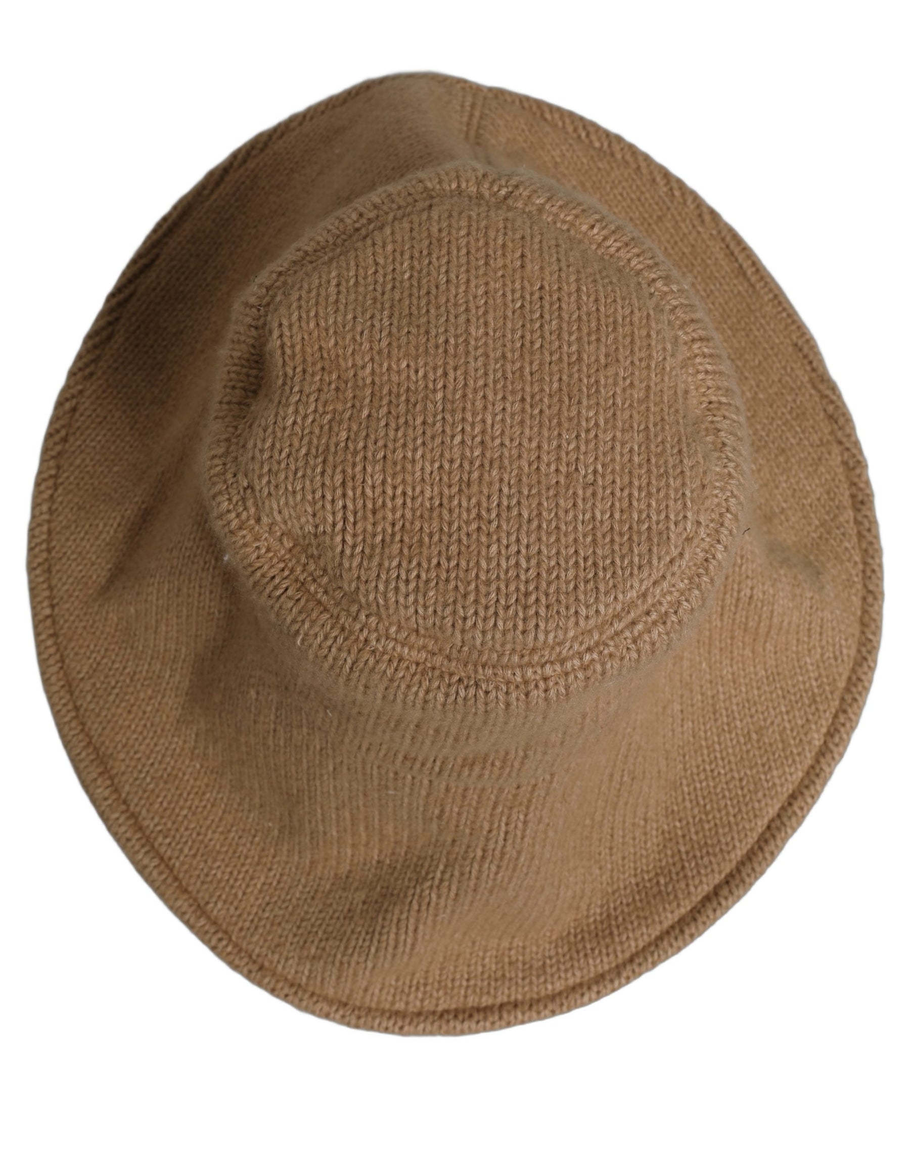 Dolce & Gabbana Women Brown Cotton Knit WideBrim Bucket Capello Hat | Regal Royce